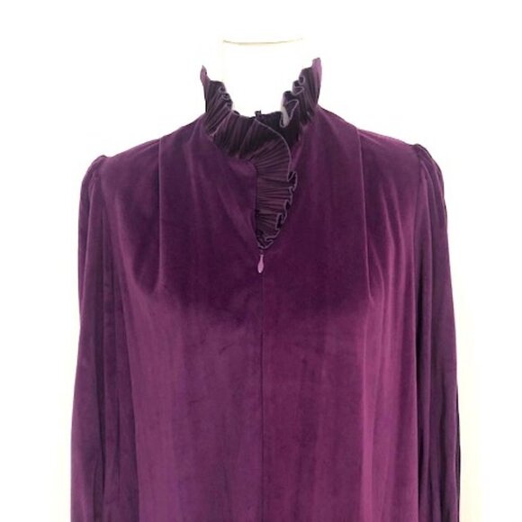 Jack Fuller For Jardine Ltd. Vintage Purple Long Plush Robe - Picture 2 of 9